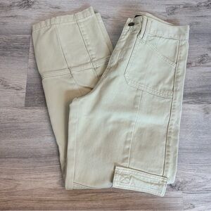 LIONESS AUSTRALIA DESIGNED WOMEN'S  BIEGE CARGO HIGH-RISE PANTS size small